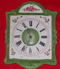 Wanduhr Keramik Blumen Vintage Eble