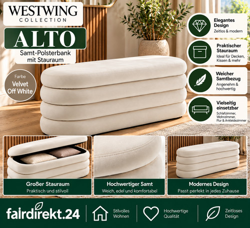 Westwing alto samt - alto, polsterbank