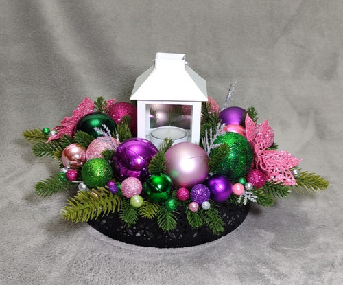 Adventskranz rund mit laterne - adventskranz,