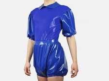Latex Strampler Overall blau XL SM BDSM DDLG ABDL Fetisch