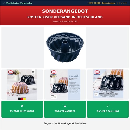 Oetker gugelhupf backform - dr.,
