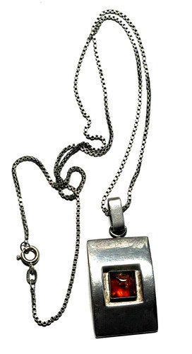 Vintage silber bernstein - silber,