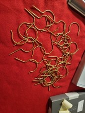 38 GOLDENE VINTAGE HAKEN FÜR DIY GARDEROBE KLEIDERBÜGEL SEHR STABIL GEDREHT GOLD