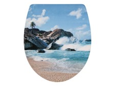 Sitzplatz Toilettendeckel Klodeckel WC-Sitz Motiv Beach Day mit Absenkautomatik