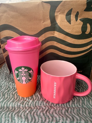 Starbucks mug ripple - mug, raspberry