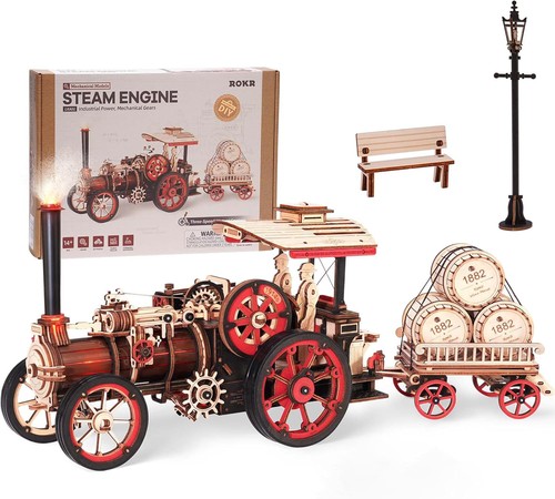 Holzpuzzle dampflokomotive - 3d,