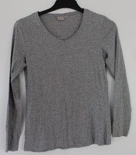 Graues Langarm Shirt von blue motion Gr.40 42 V-Ausschnitt