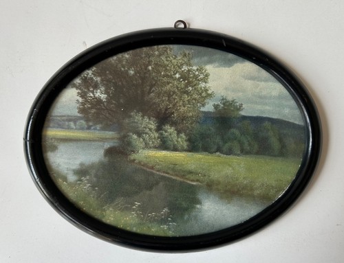 Bilderrahmen schwarz holz oval - bilderrahmen,