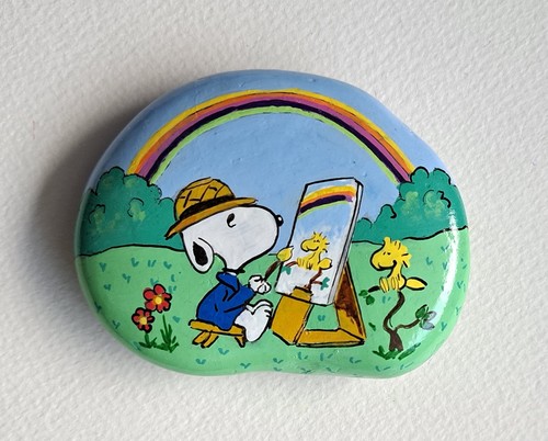 Bemalter stein der - bemalter, "..