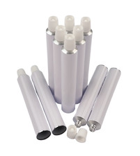 10x Leertuben Aluminium weiß