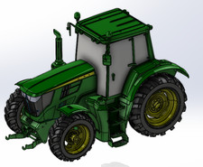 Modellbauplan Traktor John Deere 6195 (Nachbau), M 1:10,Funktionsmodell,RC-fähig