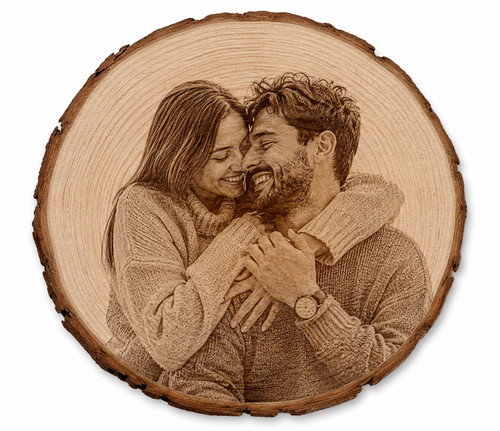 Personalisierte holzscheibe - personalisierte,