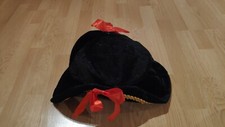 Piratenhut Piratin Pirat Hut Kostüm Karneval Halloween schwarz NEU Gothik
