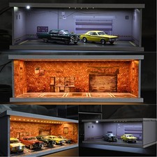 NW Diorama 1/43 Diecast Garage Modell 3 LED-Modi Modellautos Display Case DE