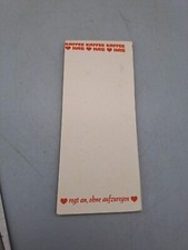 Kellnerblock Notizzettel Block Kaffee HAG regt an, ohne aufzuregen ALT 1 Stk 044