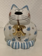 Goebel Porzellan Spardose Katze mit Schlüssel