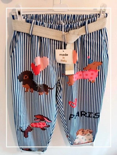 Hose marineblau viskose print - marineblau,