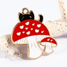 Schmuck Anhänger Katze Pilz