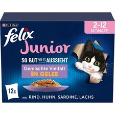 So gut wie es aussieht Junior Kittenfutter nass in Gelee Sorten-Mix 6er Pack ...