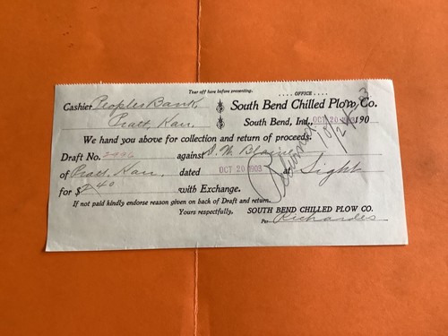 South bend chilled plow - u.s.,