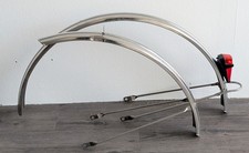 #1 NIROSTA Satz Fahrrad Schutzbleche Edelstahl Klassiker Chrom - 28 Zoll