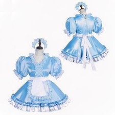 Girl Maid Sissy Lockable Blue