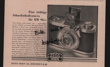 DRESDEN, Werbung 1939, Zeiss Ikon AG Schnellschuss-Kamera