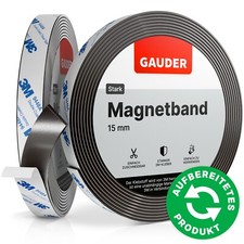 GAUDER Magnetband 3M KLEBER-STARK 3m x 15mm Folie Magnet-Streifen selbstklebend