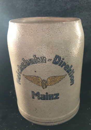 Steinzeug bierkrug reichsbahn - bierkrug,