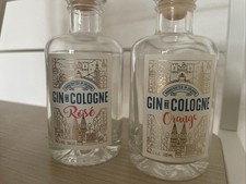 2 Leere Gin De Cologne Glasflaschen mit Verschluss 100 ml