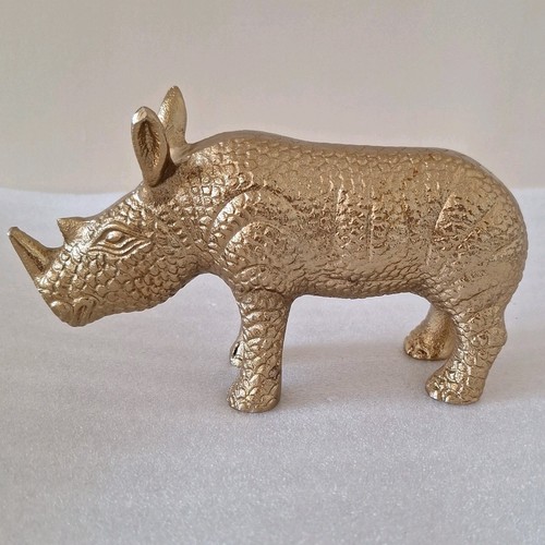 Nashorn messing figur - messing, afrika