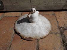 alte Emaille Lampe Schirmlampe Lampenschirm Porzellanfassung Vintage Retro