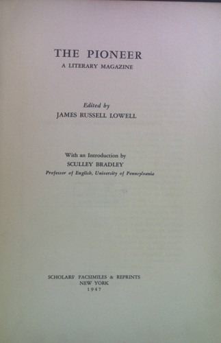 The pioneer literary - the, pioneer: