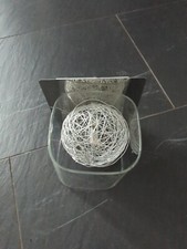 Design Decken Lampe ALU Kugel Glas Geflecht Wohnraum Chrom Leuchte Luxus modern