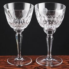 💚 2 alte edle Weingläser 15,7 cm Kristall Gläser Linsen Schliff ReUse 💚