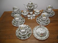 Ridgway Staffordshire Windsor England Kaffeeservice Serviceteile Vintage 39Teile