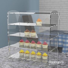 Acryl Bäckerei Gebäck Vitrine Ständer Schrank Kuchen Donuts Cupcakes Gebäck