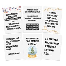 Sarkastische Weihnachtskarten lustig Set 6-teilig Postkarten Weihnachten
