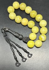 Tesbih OSMANLI AY YILDIZ Efe 17li Doğal Taş, Misbaha, Naturstein Gebetskette NEU