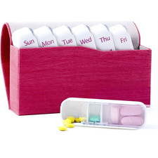Pillendose 7 Tage Leder-Etui |