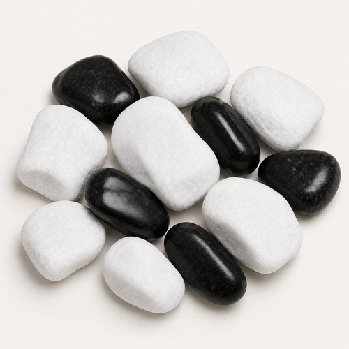 Weiße schwarze dekosteine mix - weiße,