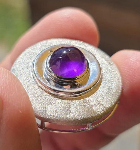 Großer amethyst cabochon - amethyst,