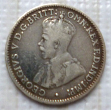 3 Pence Silber 1921 Australien