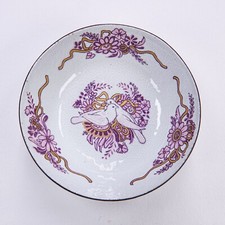 Vintage 70er LAURANA Italy Lovebirds Pin Tablett Schale Hand Made Studio Emaille Retro Rare