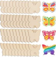 40 Holz Schmetterlinge Bastelset Malen DIY Deko Anhänger Weihnachten