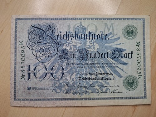 100 mark reichsbanknote - 100,