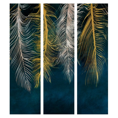 Feder natur braun blau - feder,
