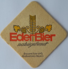 ALTER BIERDECKEL Brauerei Eder oHG Großostheim/Bayern Bierfilze Sammlerstück