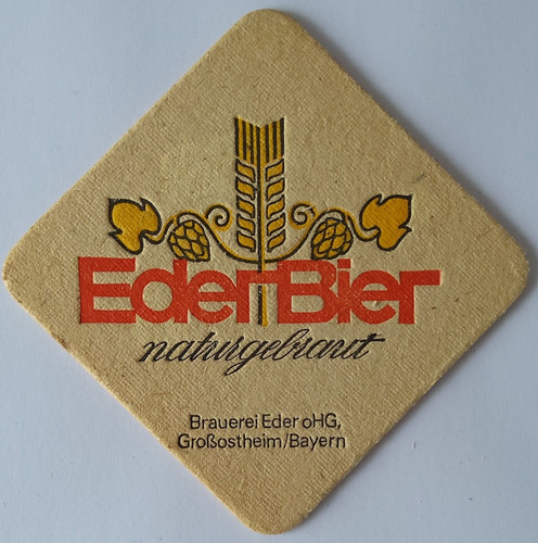 Alter bierdeckel brauerei eder - alter,