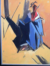 Amil - L'Homme Blau - Technique Gemischt Orientalistisch - 51 X 36 CM